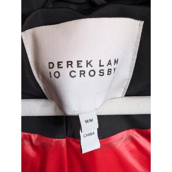 Derek Lam 10 Crosby Womens Black Convertible Puffer Parka To Vest Coat Hood Med - Picture 10 of 13